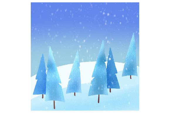 Fairy Tales Winter Land Watercolor for Local Branding