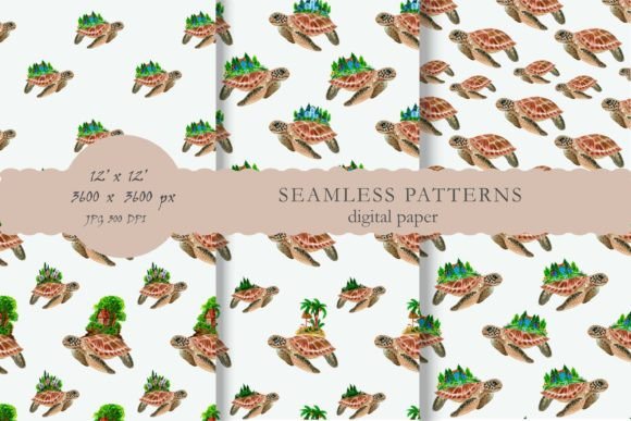 Seamless Pattern Watercolor Paper Sea for Crafters & Handmade Sellers