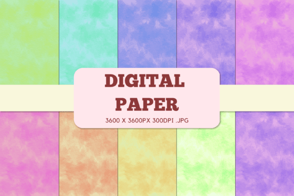 Sweet Watercolor Digital Papers for Branding and Background Design