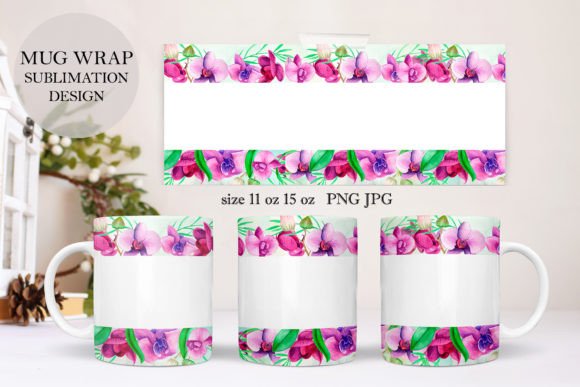Tropical Orchid Flowers Mug Coffee Graphic Templates Review