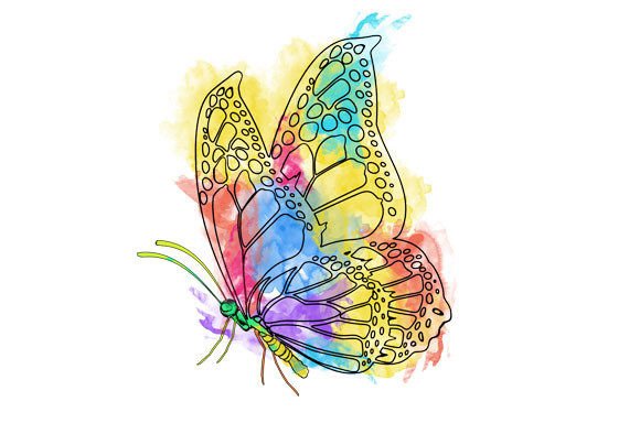Watercolor Butterfly 2: A Review for Print Templates