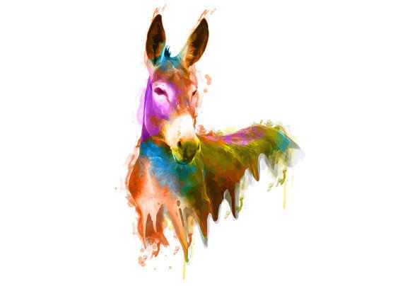 Watercolor Graphic Donkey: A Print Templates Review