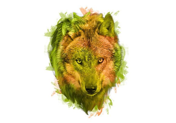 Watercolor Wolf: Print Templates for Local Branding