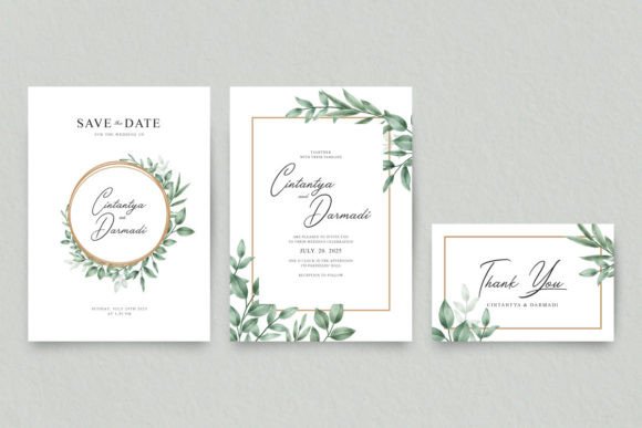 Wedding Invitation Print Templates for Editorial Design
